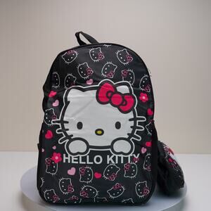 Hello Kitty Black Pink School Backpack Girls Kids Y2K Kawaii